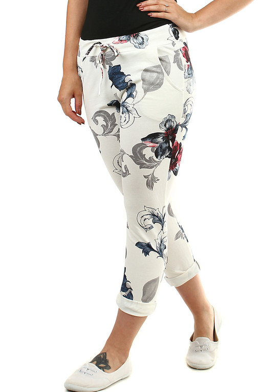 Women's cotton pants with a pattern