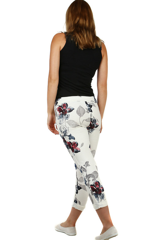 Women's cotton pants with a pattern