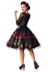 Women's luxury formal dress with embroidery of roses