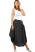 Women's long balloon linen skirt