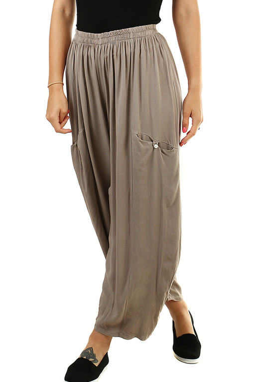 Summer women's harem trousers with pockets