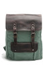 Canvas retro backpack leather details