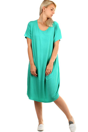 Women's beach dress, short sleeves. Also suitable for full body. Material: 95% viscose, 5% elastane; 85% viscose, 15%