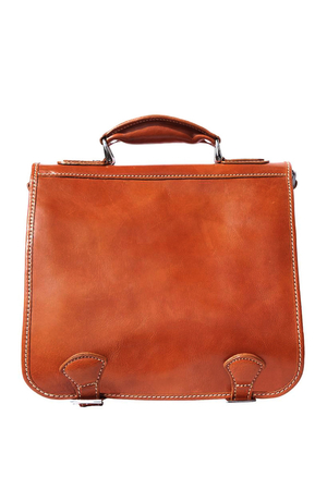 Unisex spacious leather bag in a timeless retro look with a detachable strap suitable for school, work, the city and travel.