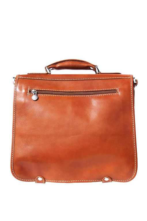 Retro crossbody business handbag genuine leather