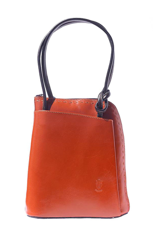 Elegant leather bag with adjustable handle - strap suitable for the city and for travel. It can be set to a variant of a