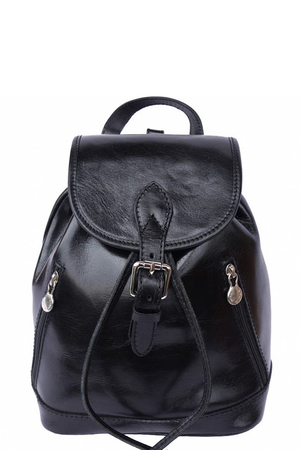 Genuine leather unisex backpack for the romantic soul. The classic shape and smaller size is just for the city where you do
