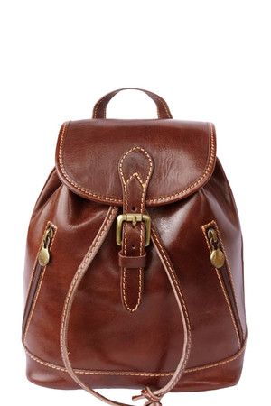Genuine leather unisex backpack for the romantic soul. The classic shape and smaller size is just for the city where you do