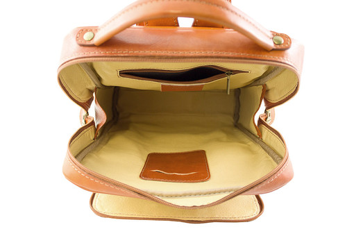Vintage backpack made of genuine leather