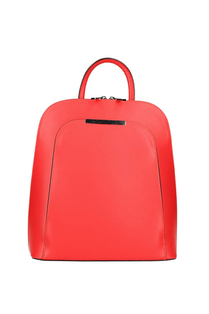 Elegant women's leather backpack combined with a handbag suitable for the city. saturated colors and smooth surface solid