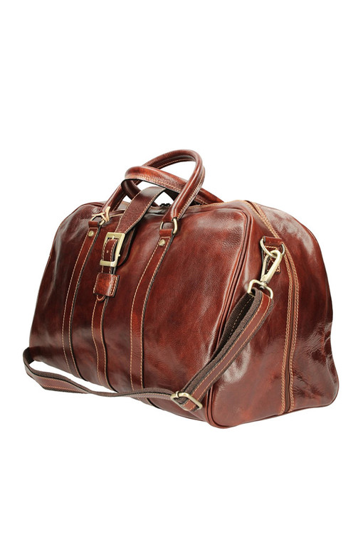 Genuine leather travel retro bag