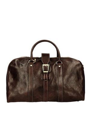 Timeless genuine leather travel bag - made in Italy timeless vintage style - leather design combines time-tested design and