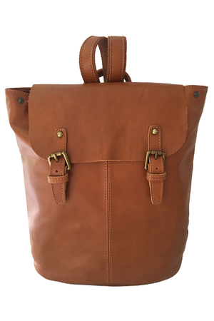 Women's single-color leather backpack - import Italy. suitable for trips to the city, it is safe to travel by public