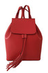 Ladies elegant pastel backpack made of genuine leather