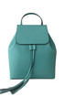 Ladies elegant pastel backpack made of genuine leather