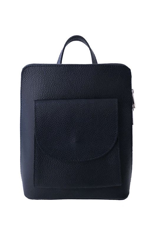 Leather city backpack monochrome