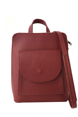 Small elegant ladies backpack made of genuine leather. Unique city design made in Italy. Available in multiple colors. the