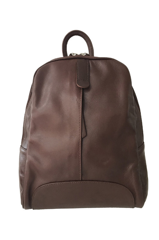 Urban monochrome soft leather backpack