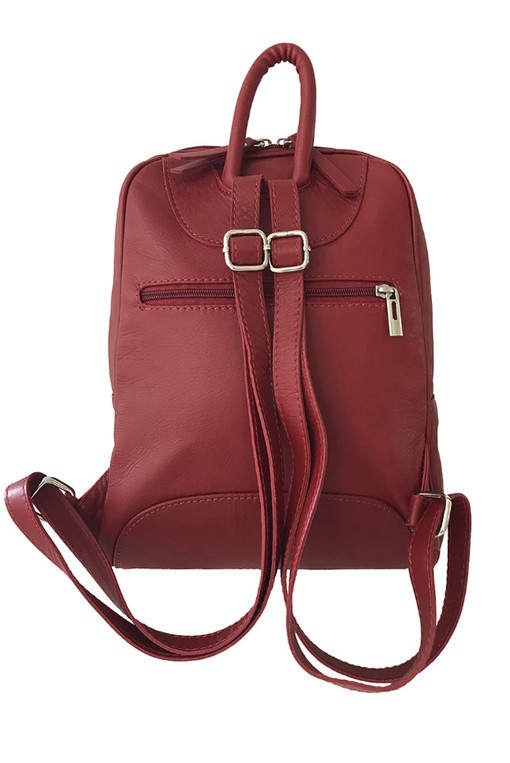 Urban monochrome soft leather backpack
