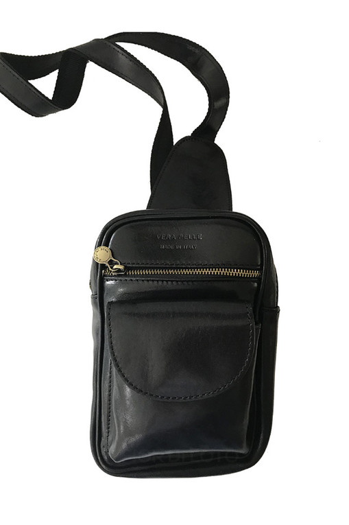 Leather crossbody handbag