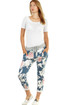 Women's cotton trousers in 7/8 length floral print