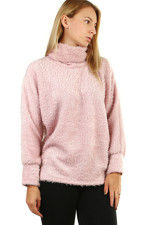 Hairy turtleneck for women of all ages in one color. medium length bats sleeves cuffs 11 cm wide pleasant to the touch Use: