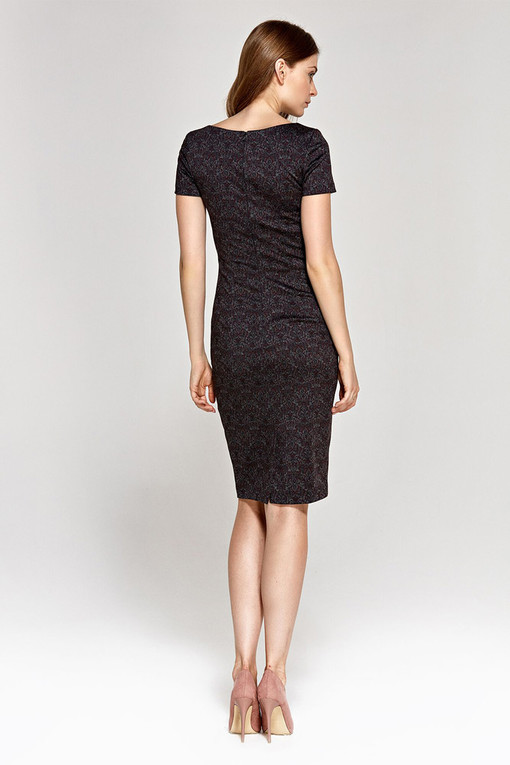 Evening sleeve dress with short sleeves