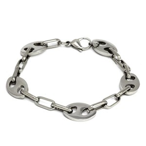 Women's and men's surgical steel bracelet size 14mm x 2.5mm length adjustable 15cm-25.5cm