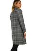 Women's plaid coat straight cut