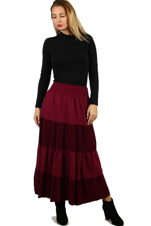 Women's long corduroy skirt