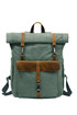 Retro Roll Top Canvas Backpack