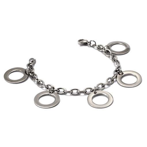 Surgical Steel Bracelet with Circles