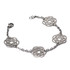 Surgical steel bracelet with large flowers