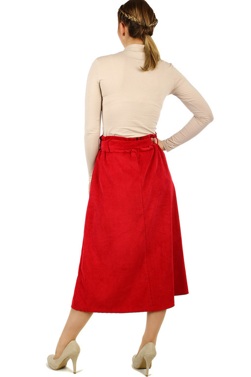 Women's corduroy midi skirt