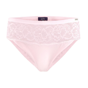 Women's panties with a low seven and lace on the front of the LIVING CRAFTS brand made of 100% organic cotton. very