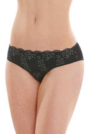 Women's organic cotton panties with fine lace from the German brand Comazo / earth classic cut lace on the front with a