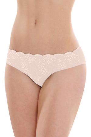 Women's organic cotton panties with fine lace from the German brand Comazo / earth classic cut lace on the front with a