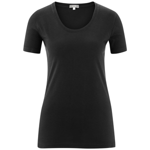 One-color women's t-shirt made of 100% organic cotton from the German brand LIVING CRAFTS round neckline short sleeve