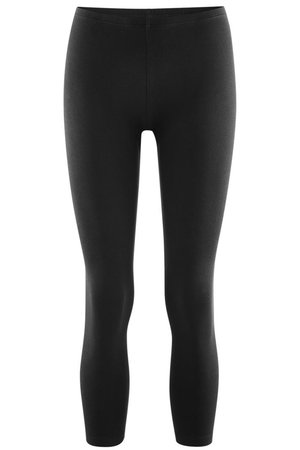 Women's shortened sports leggings from the German brand LIVING CRAFTS made of organic cotton one-color, classic design in