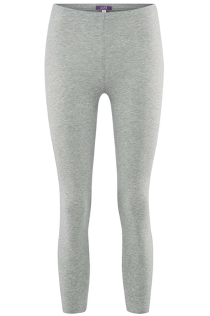 Women's shortened sports leggings from the German brand LIVING CRAFTS made of organic cotton one-color, classic design in
