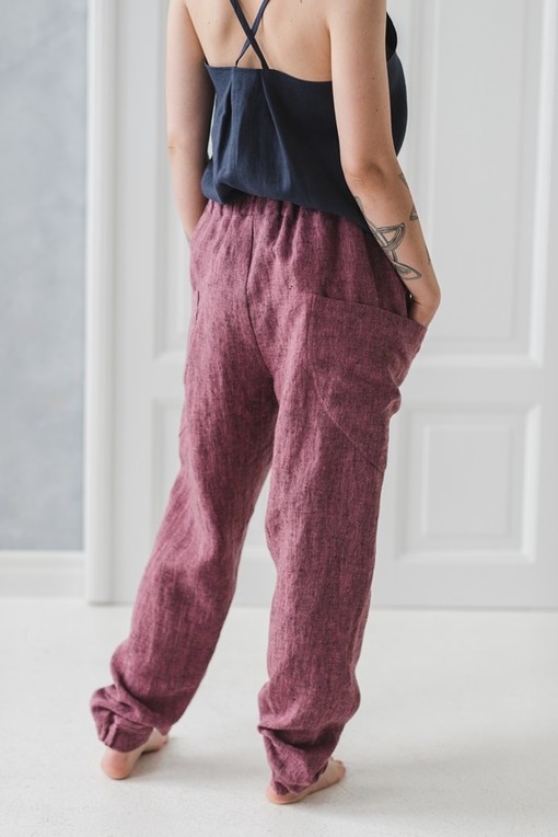 Wide linen pants with large pockets excellent quality