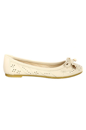 Stylish ballerinas with decoration for women. Material: upper: leatherette, insole: synthetic material.