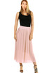 Pleated midi skirt with smaller folds