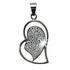 Steel glittering pendant heart for lovers