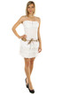 Short White Strapless Dress