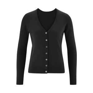 Women's pullover sweater made of 100% organic cotton from the German brand LIVING CRAFTS ageless classic button fastening