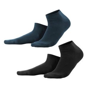 Organic cotton ankle unisex socks from the German brand LIVING CRAFTS one color design in a package of two pairs - two colors