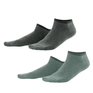 Organic cotton ankle unisex socks from the German brand LIVING CRAFTS one color design in a package of two pairs - two colors