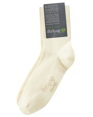 Ecological socks in classic height with organic cotton and hemp from the German manufacturer HempAge. one color design