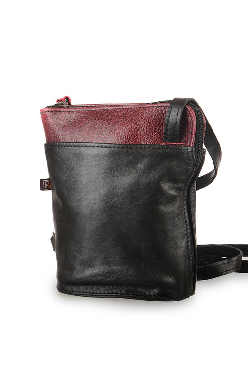 Small ladies crossbody handbag made of genuine leather